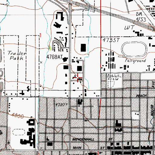 Topographic Map of 02S05E01DD__01 Well, MT