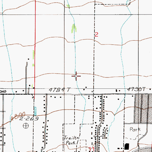 Topographic Map of 02S05E02CD__01 Well, MT