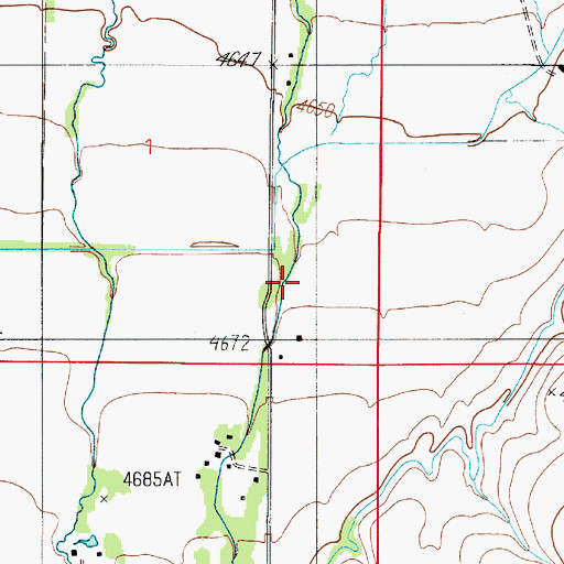 Topographic Map of 02S04E01DDB_01 Well, MT