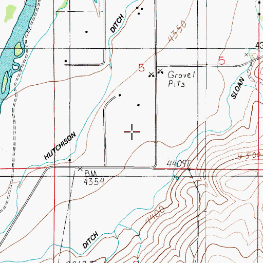 Topographic Map of 02S02E05CDA_01 Well, MT