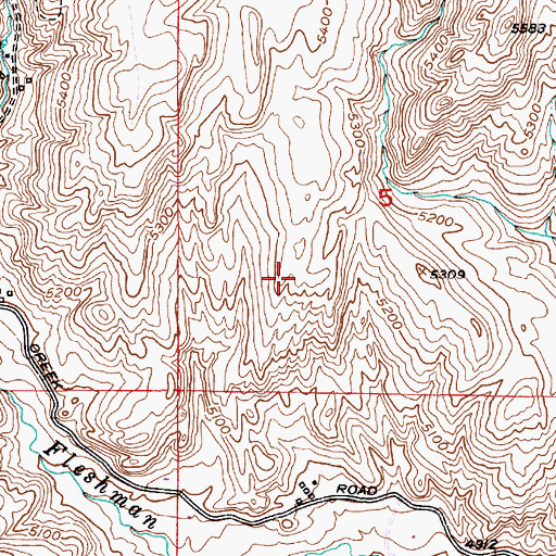 Topographic Map of 02S09E05C___01 Well, MT