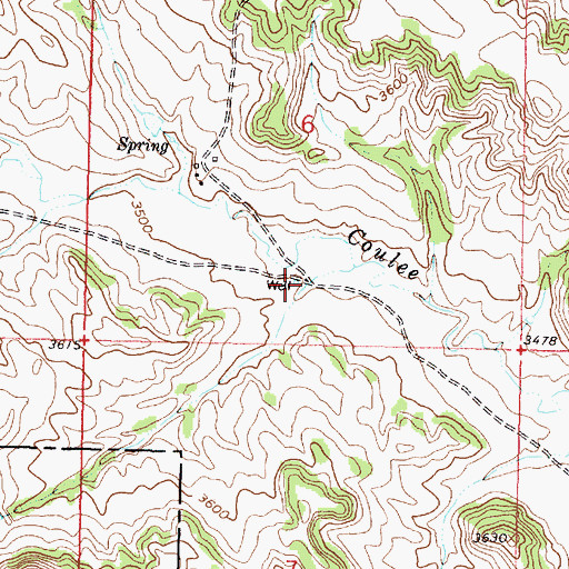 Topographic Map of 02S40E06CDA_01 Well, MT