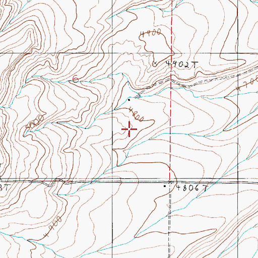 Topographic Map of 02S03E06DACD01 Well, MT