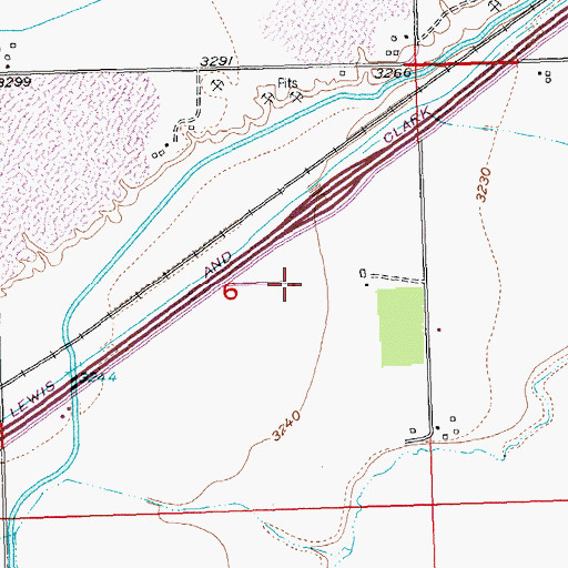 Topographic Map of 02S25E06ACDC01 Well, MT