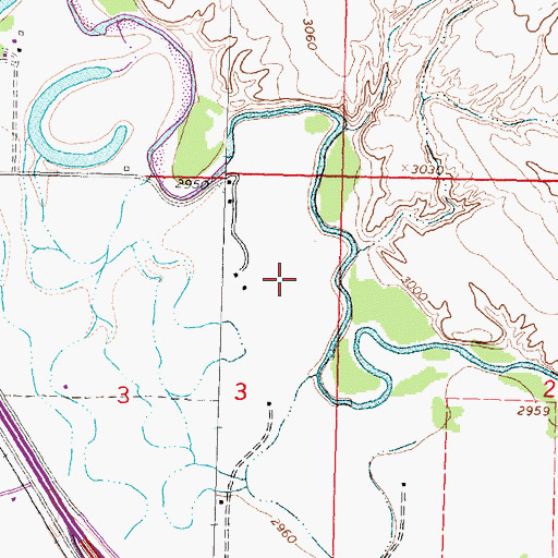 Topographic Map of 02S34E03AA__02 Well, MT