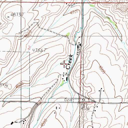 Topographic Map of 02S03E02DA__01 Well, MT