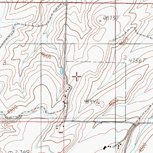 Topographic Map of 02S03E02CB__01 Well, MT