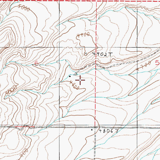 Topographic Map of 02S03E06DA__01 Well, MT
