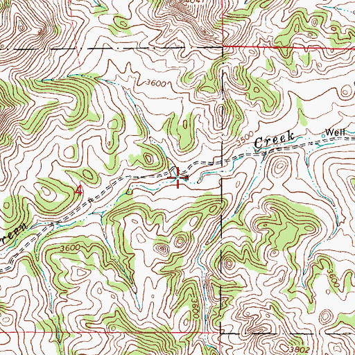 Topographic Map of 02S47E04ADDB01 Well, MT