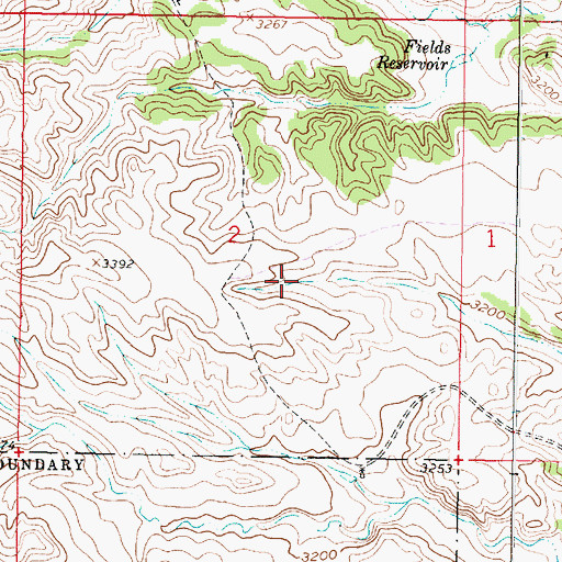 Topographic Map of 02S43E02DBBD01 Well, MT