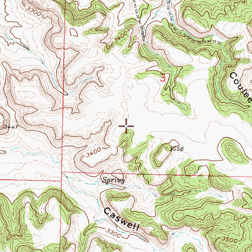 Topographic Map of 02S44E03CADA01 Well, MT
