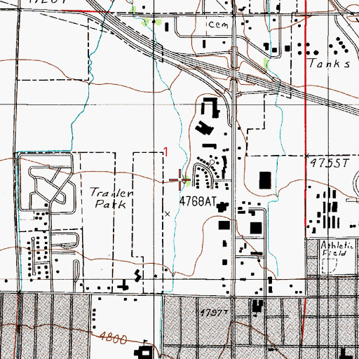 Topographic Map of 02S05E01DB__01 Well, MT