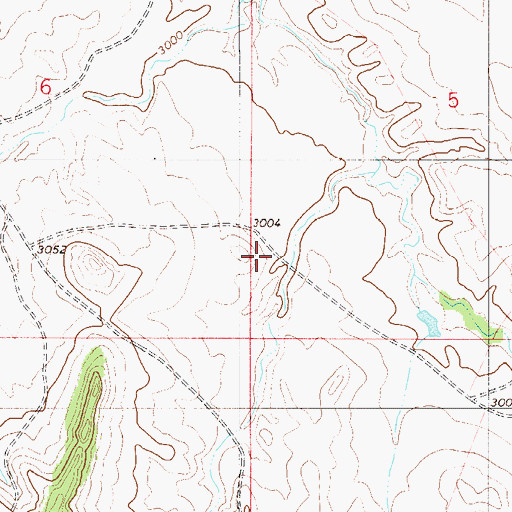 Topographic Map of 02S54E01DC_001 Well, MT