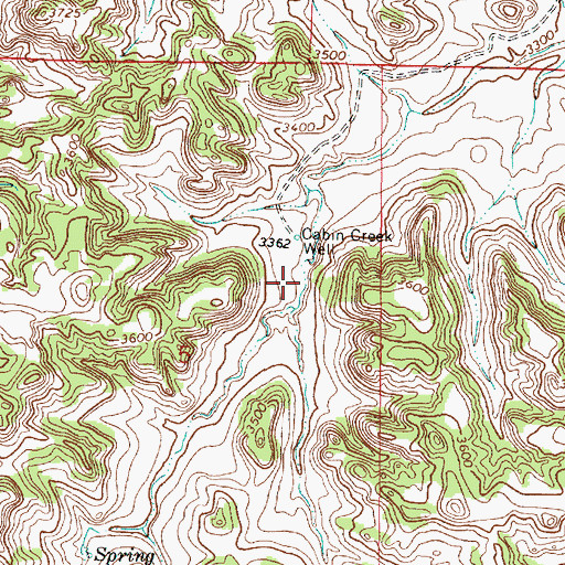 Topographic Map of 02S46E05AACB01 Well, MT