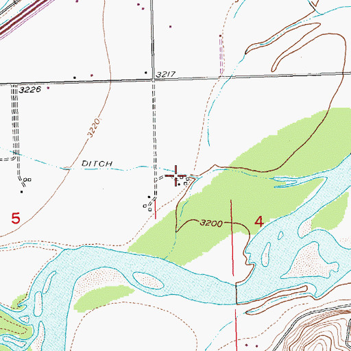 Topographic Map of 02S25E04BCBD01 Well, MT