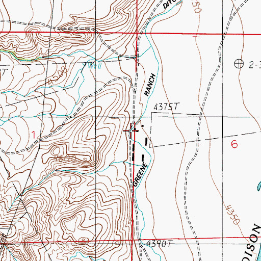 Topographic Map of 02S02E06BCCC01 Well, MT
