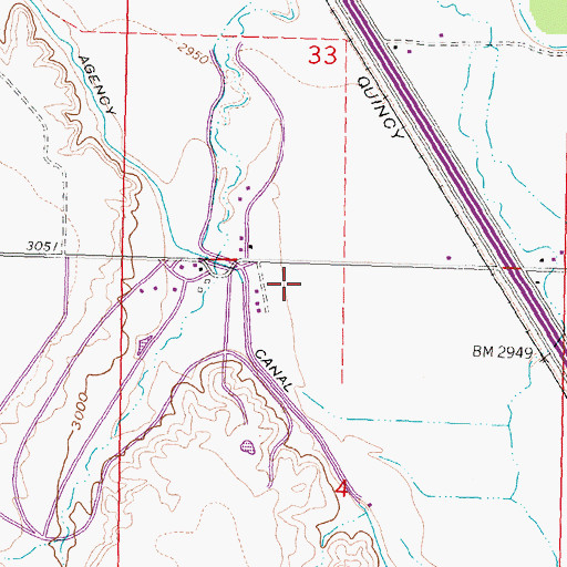 Topographic Map of 01S34E33CD__03 Well, MT