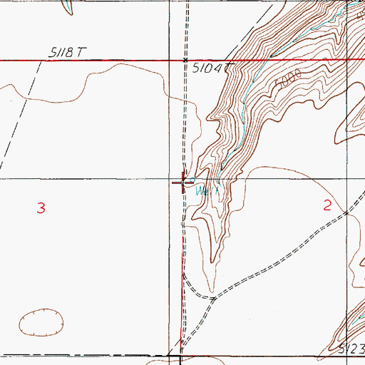 Topographic Map of 02S01E02BCCB01 Well, MT