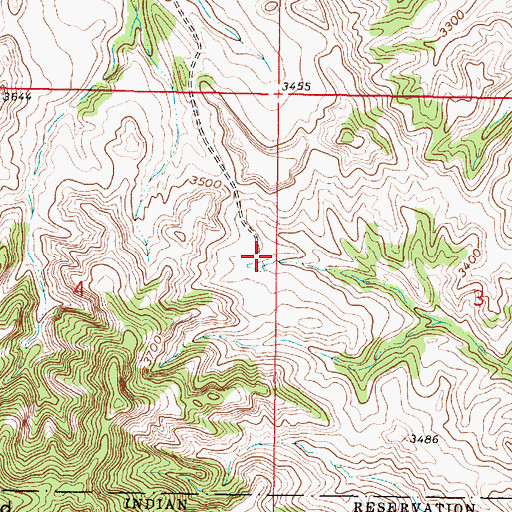 Topographic Map of 02S43E04ADDA01 Well, MT
