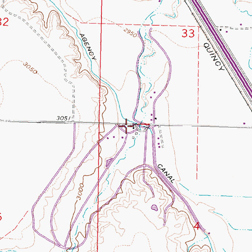 Topographic Map of 02S34E04BBAB01 Well, MT