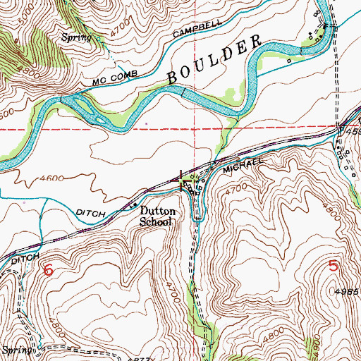 Topographic Map of 02S14E06AADA01 Well, MT