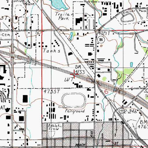 Topographic Map of 02S06E06BD__01 Well, MT