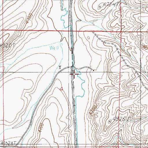 Topographic Map of 02S03E04AC__01 Well, MT