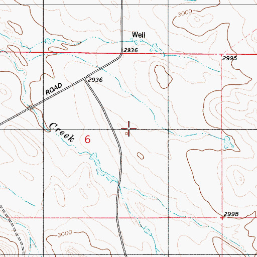 Topographic Map of 02S54E06DBB_01 Well, MT