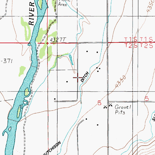 Topographic Map of 02S02E05BDBB01 Well, MT