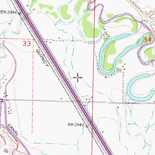 Topographic Map of 01S34E33DA__01 Well, MT