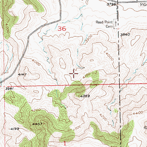 Topographic Map of 01S18E36DCDB01 Well, MT