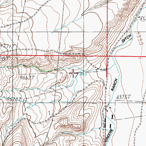 Topographic Map of 02S01E01AACB01 Well, MT