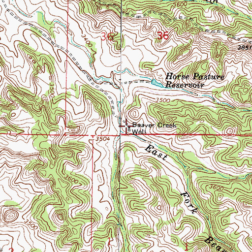 Topographic Map of 01S46E36CDCD01 Well, MT