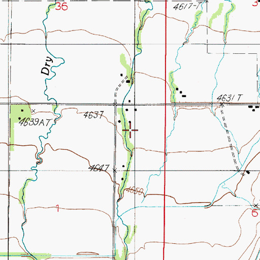 Topographic Map of 02S04E01AA__01 Well, MT