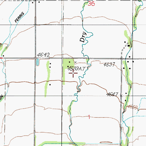 Topographic Map of 02S04E01BA__01 Well, MT