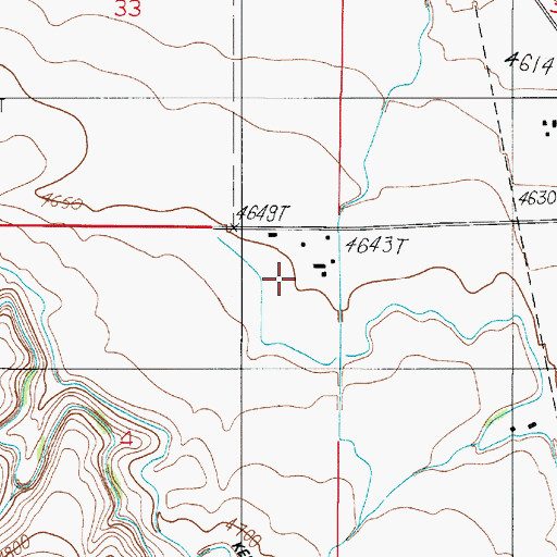 Topographic Map of 02S04E04AA__01 Well, MT