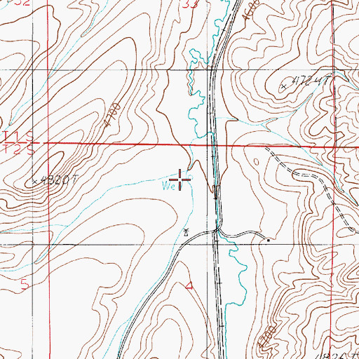 Topographic Map of 02S03E04BAAD01 Well, MT