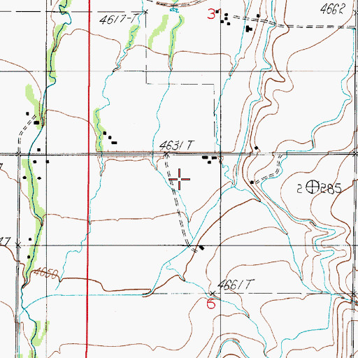 Topographic Map of 02S05E06BA__01 Well, MT