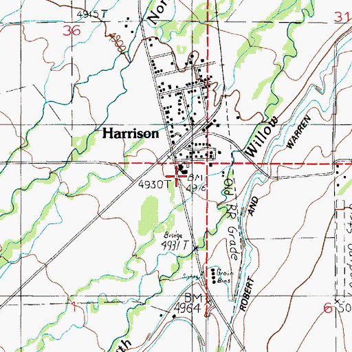 Topographic Map of 02S02W01AAAA01 Well, MT