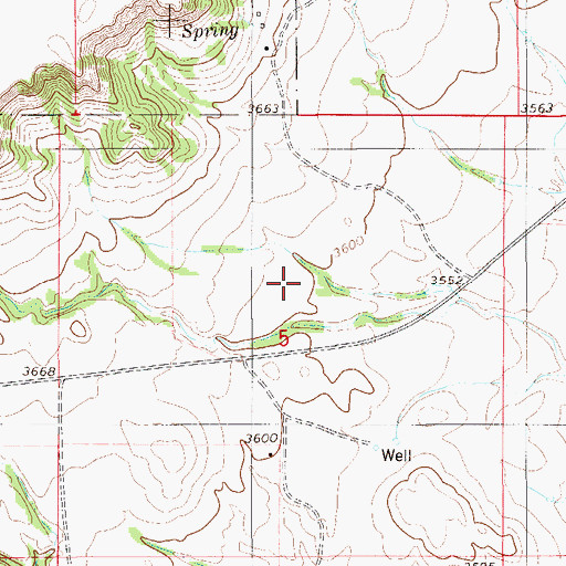 Topographic Map of 02S56E01BCC_01 Well, MT