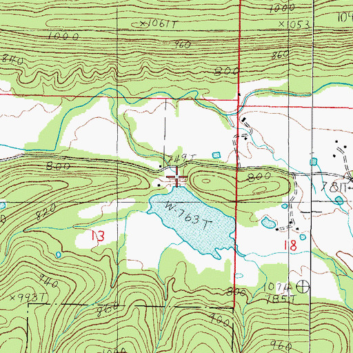 Topographic Map of Poteau River Watershed Site 18 Dam, AR