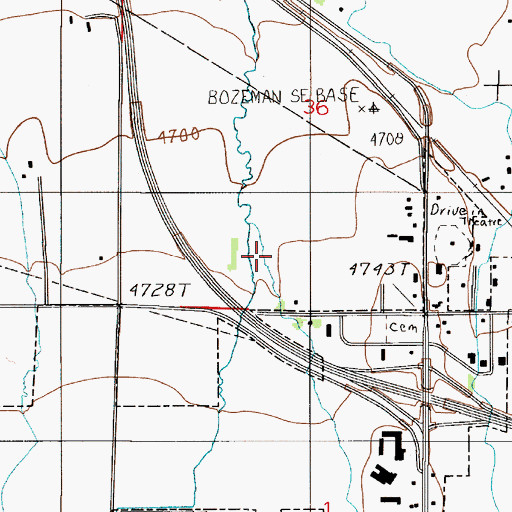 Topographic Map of 01S05E36CD__01 Well, MT