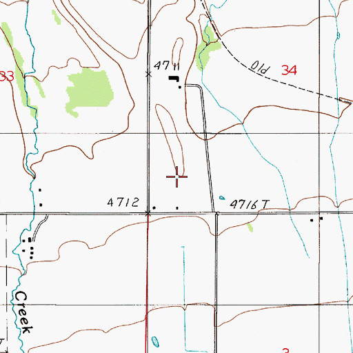 Topographic Map of 01S05E34CC__01 Well, MT