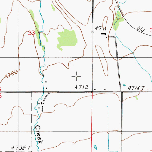 Topographic Map of 01S05E33DD__01 Well, MT
