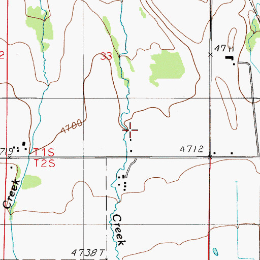 Topographic Map of 01S05E33DC__01 Well, MT