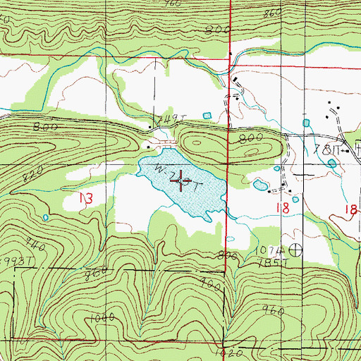 Topographic Map of Poteau River Site 18 Lake, AR