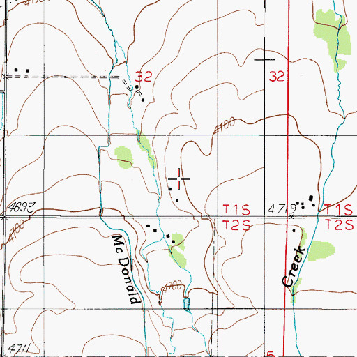 Topographic Map of 01S05E32DC__01 Well, MT