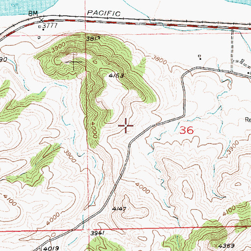 Topographic Map of 01S18E31ADCC01 Well, MT