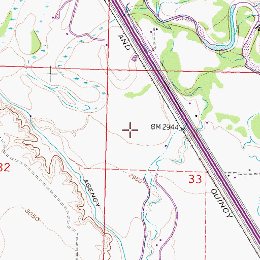 Topographic Map of 01S34E33BB__03 Well, MT