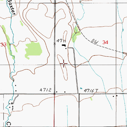 Topographic Map of 01S06E34CB__01 Spring, MT
